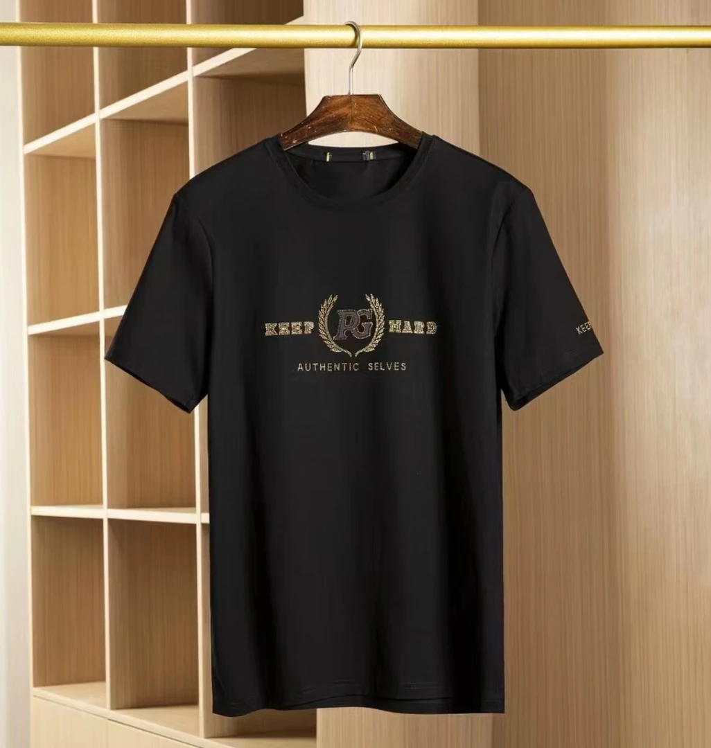 028A#【木兮兮专属】2025夏季新品时尚印花图案亲肤有型质感短袖T恤