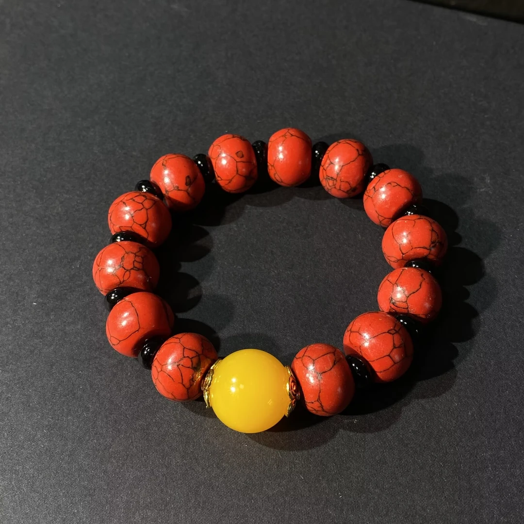 非金属珐琅手链 J5832   红色手链气质时尚