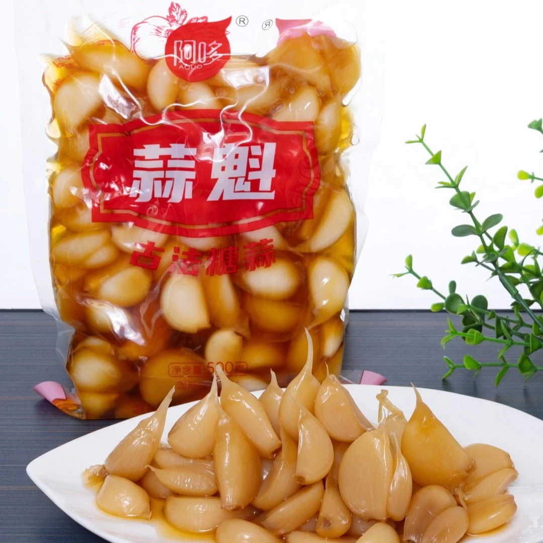 温州特产开袋食用方便古法糖蒜清脆爽口下饭菜（白玉糖蒜）500g