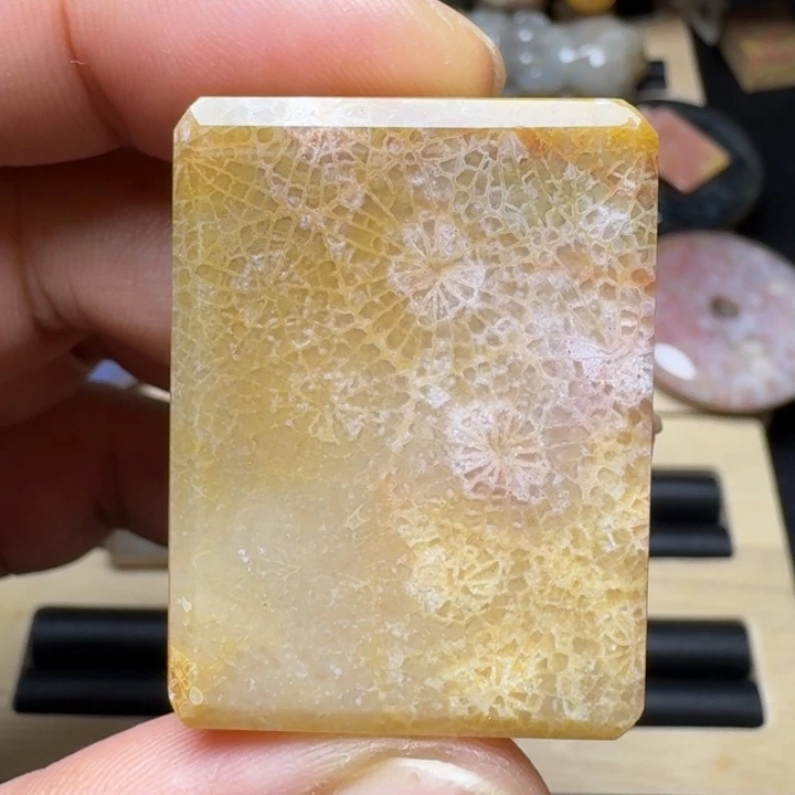 硅化玉未镶嵌纯天然色有机玉石保真色