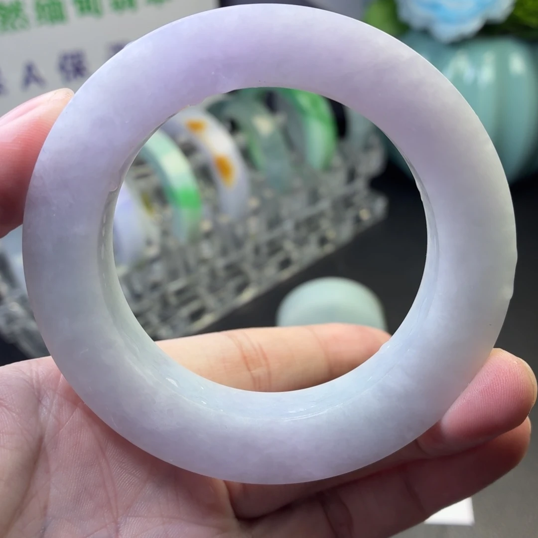 定制翡翠未镶嵌品质强推冰紫