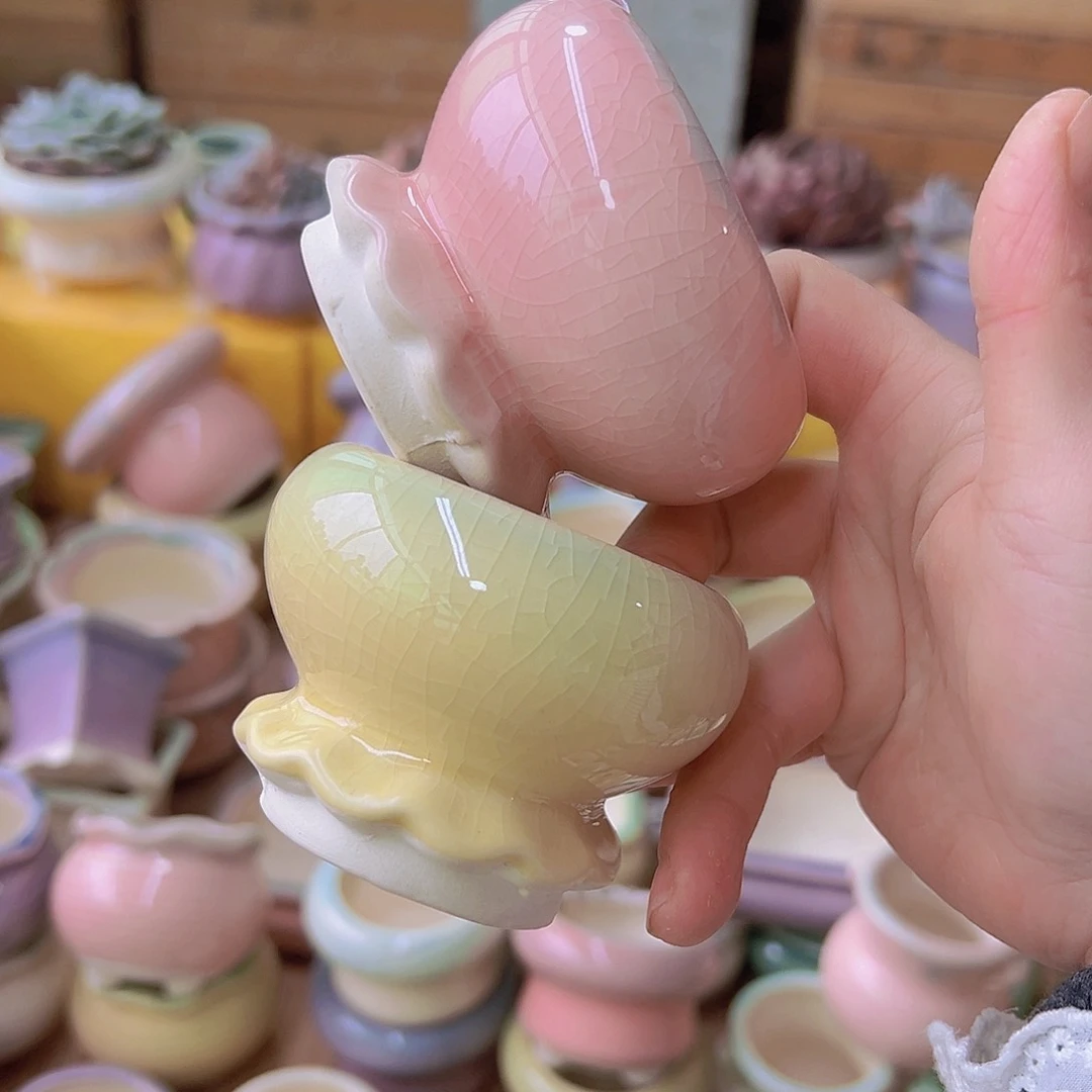 红陶陶瓷花盆当场满12包邮