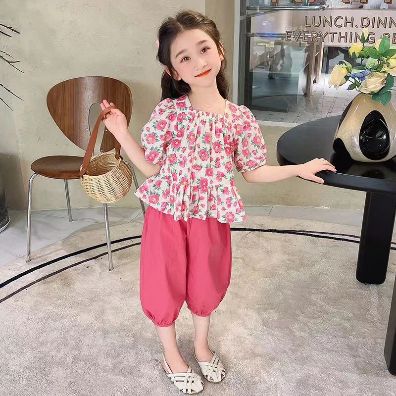女童套装夏装2025新款洋气时髦小女孩宝宝夏款儿童夏季两件套