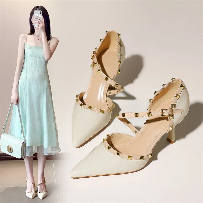 ZHR细跟单鞋女2025夏季气质新款高级手工定制鞋子女ins潮牌百搭