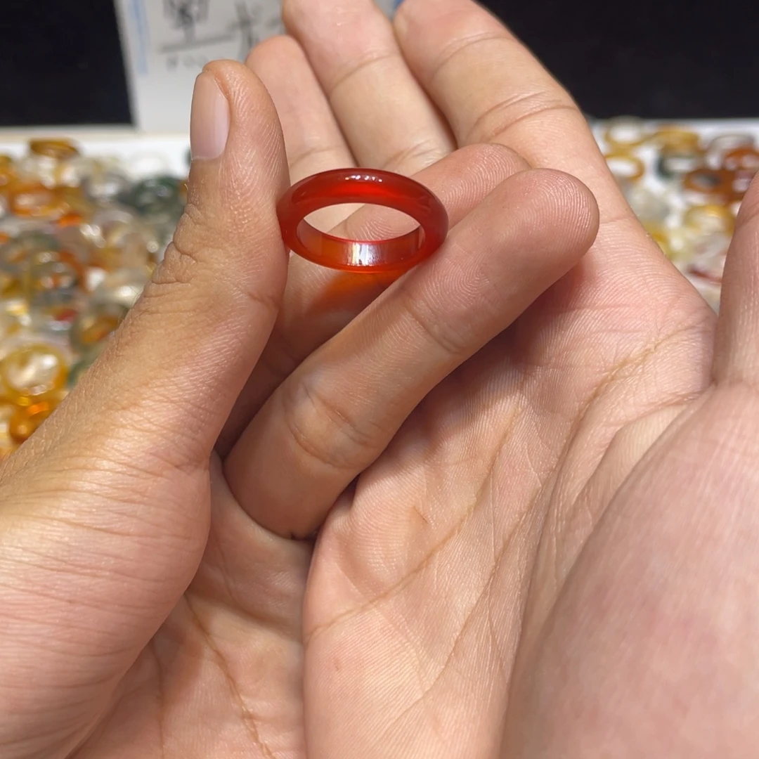 玛瑙/玉髓合金戒指37号港14.5 默认瑕疵