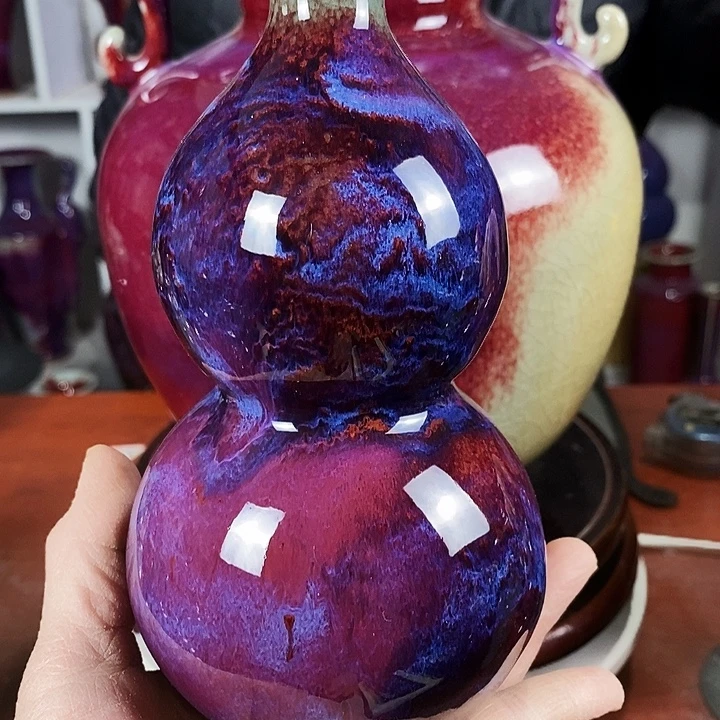 尚峰钧窑作品葫芦瓶