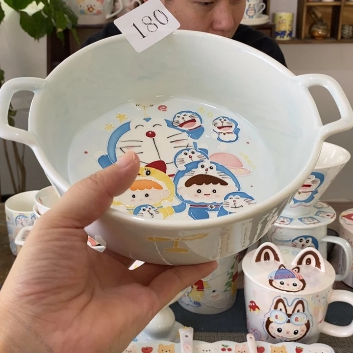 瓷片景德镇釉下彩手绘