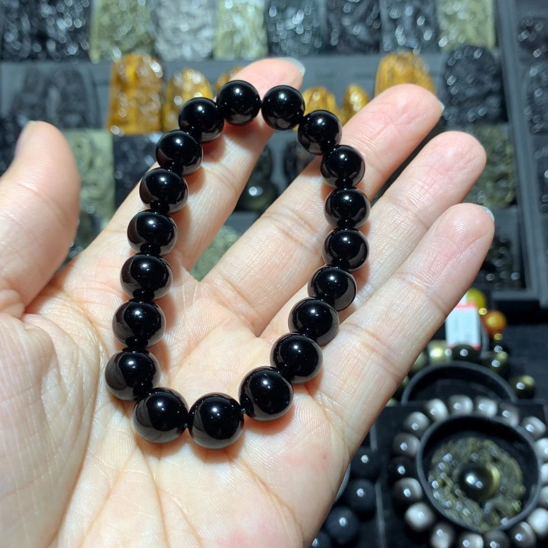 黑曜岩手链未镶嵌沐*水