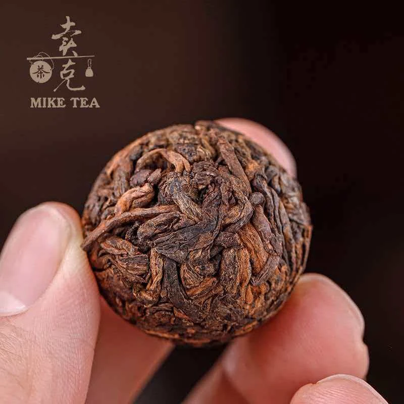 2020年卖克茶【隐海一泡·第一代】古树普洱熟茶龙珠(配私定紫陶罐)