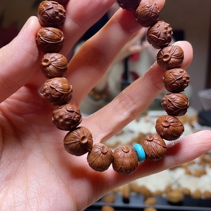 橄榄核吊坠龙纹桃核 莲蓬