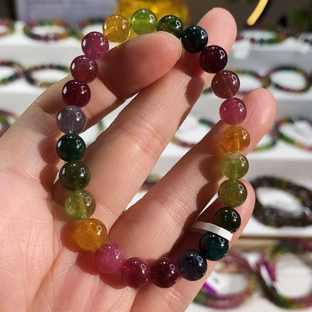 碧玺手链未镶嵌G2316素圈颜色微差