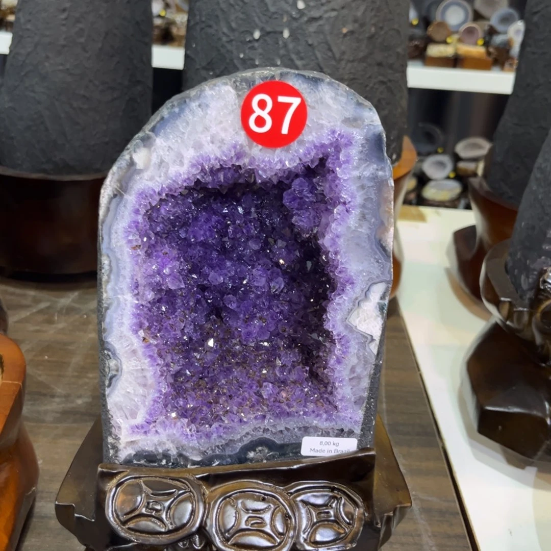 摆件紫晶未镶嵌水晶