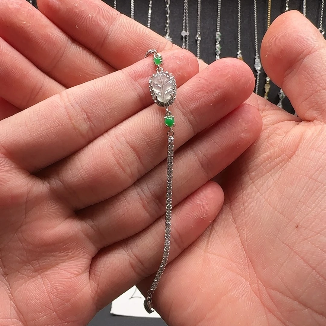 翡翠未镶嵌戒指手链