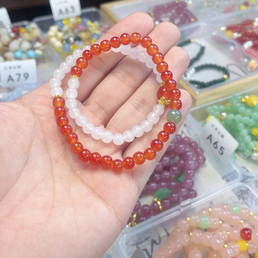 檀香紫檀（小叶紫檀）手串银S925镀金镶嵌