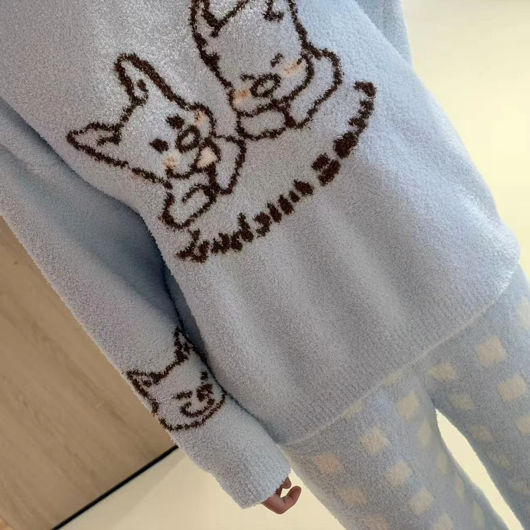 Luca＆Michael家居服半边绒圆领卡通