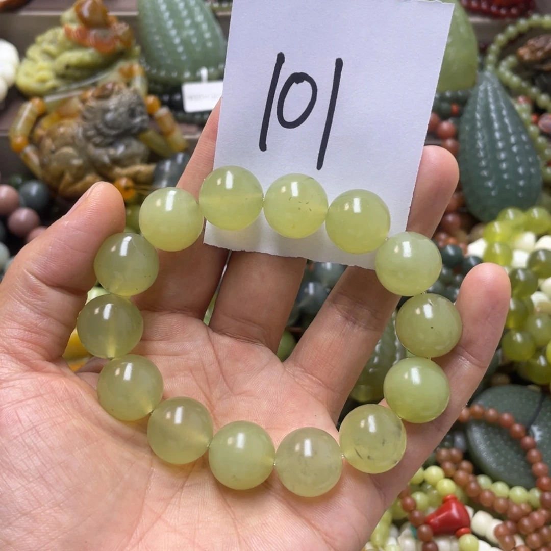 未镶嵌蛇纹石玉手链