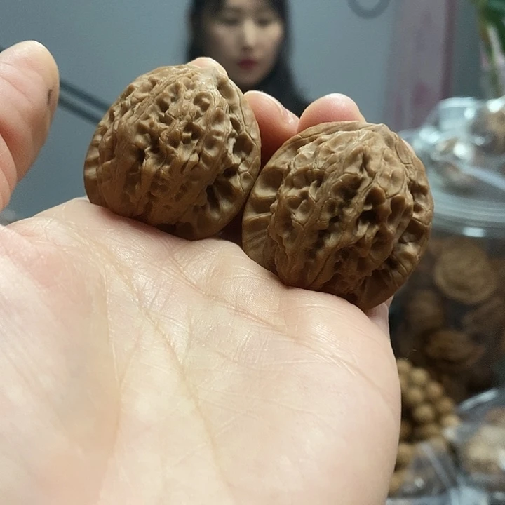 把件文玩核桃35赤灵子蜡皮小众