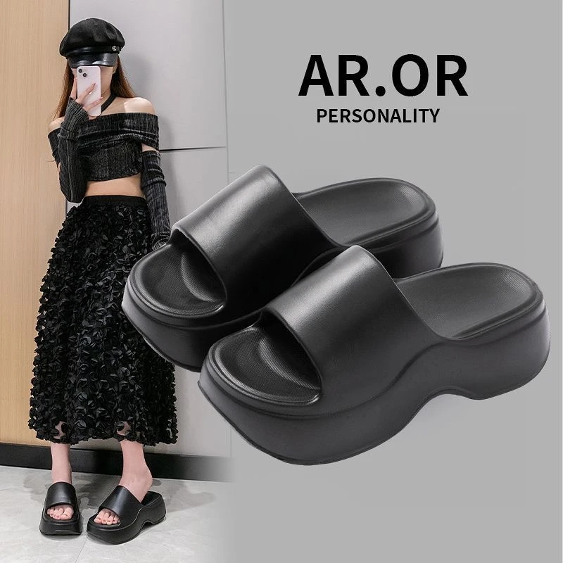 【暴走三亚鞋】小蛮腰踩屎感厚底凉拖鞋防滑凉拖EVA夏季D125