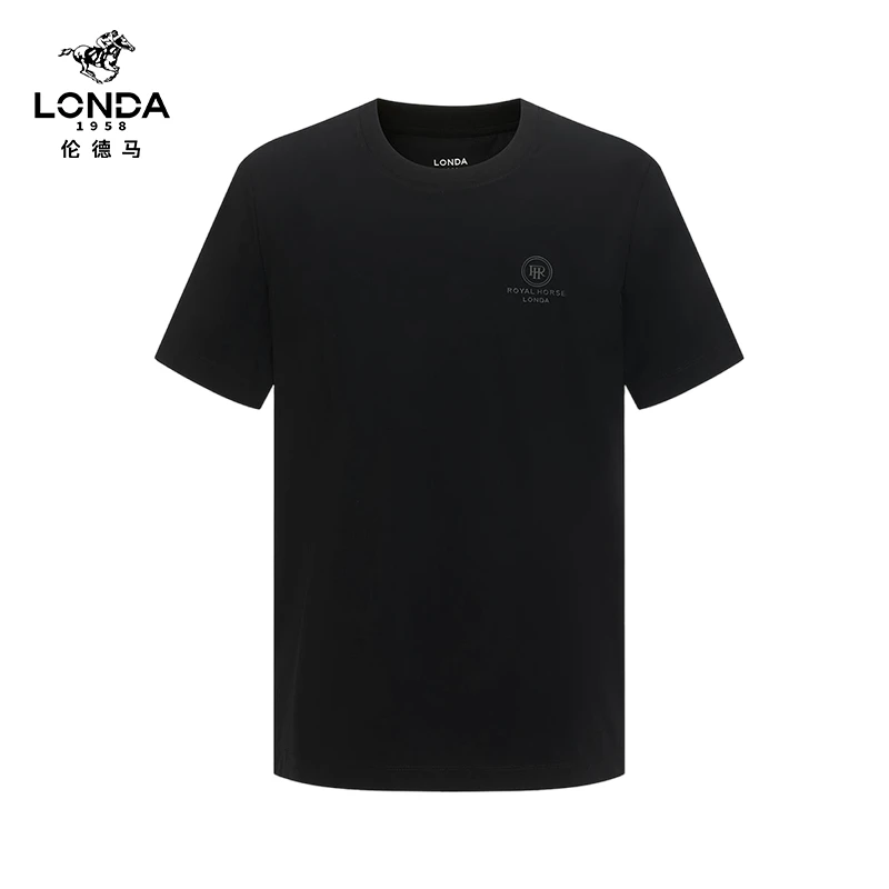 【LONDA伦德马】弹力耐磨春夏男士圆袖T恤上衣简约百搭纯色2348