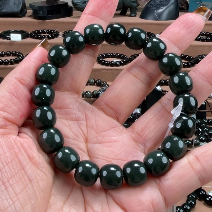 天***、和田玉未镶嵌手链11沙