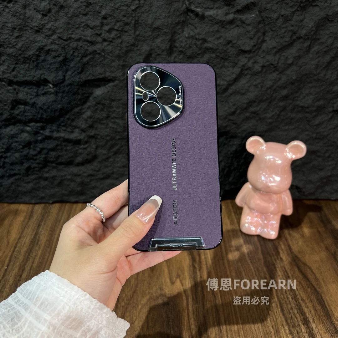 适用于荣耀400pro手机壳真皮支架honor400保护套高档创意新款男女