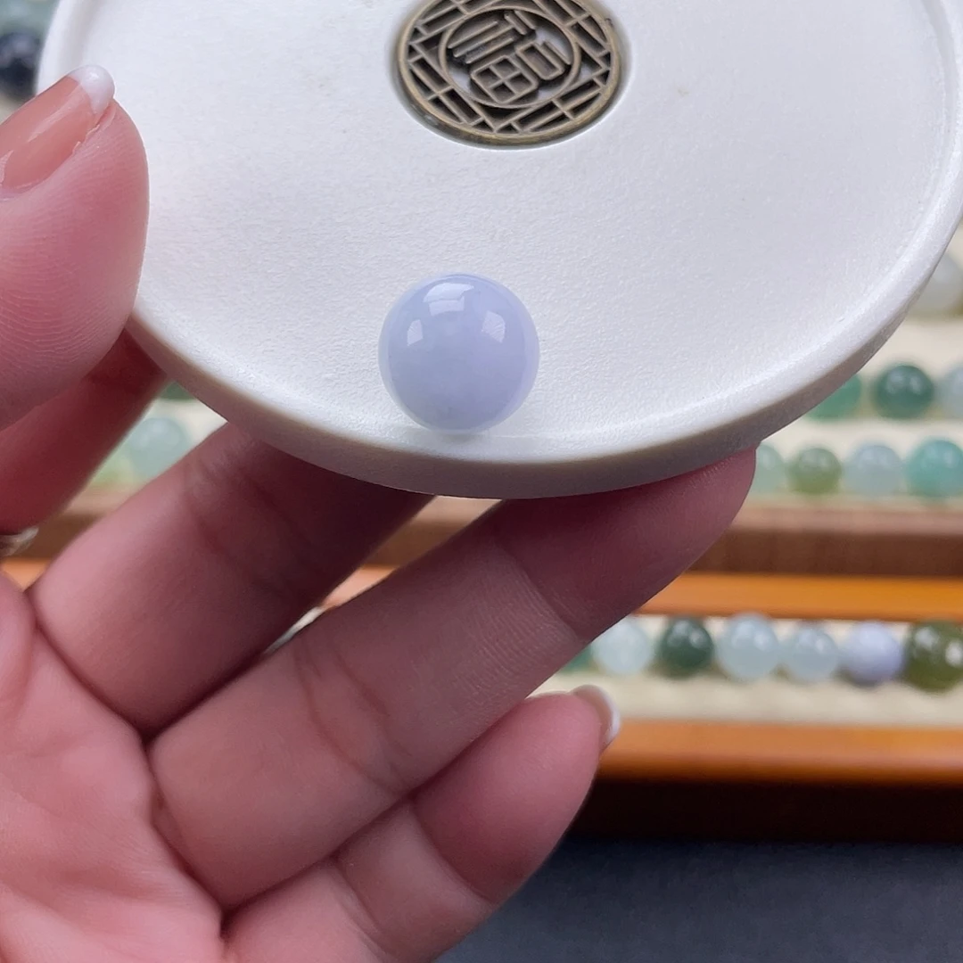 翡翠散珠天然翡翠a货紫罗兰完美卡11.8