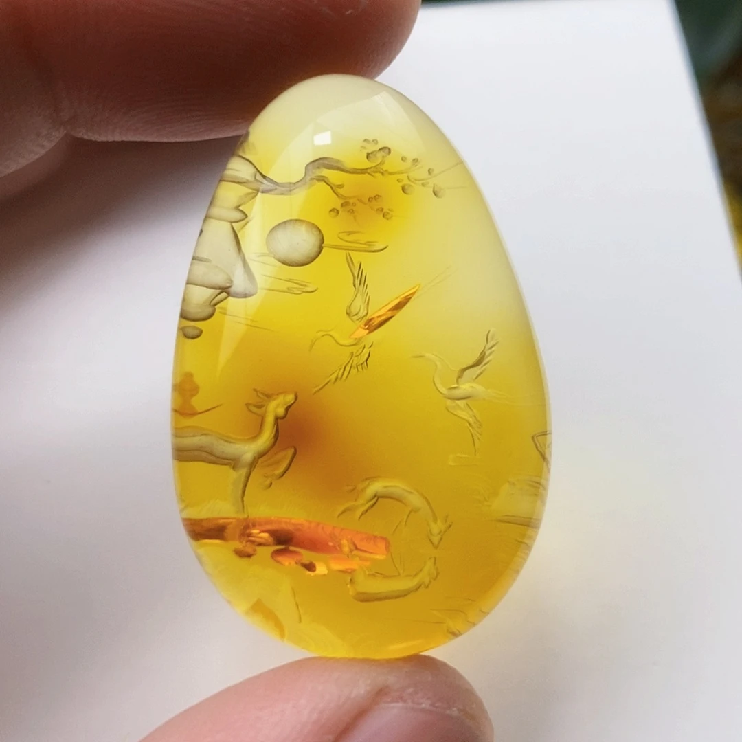 【闪购商品】琥珀（花珀）吊坠(不含链)未镶嵌