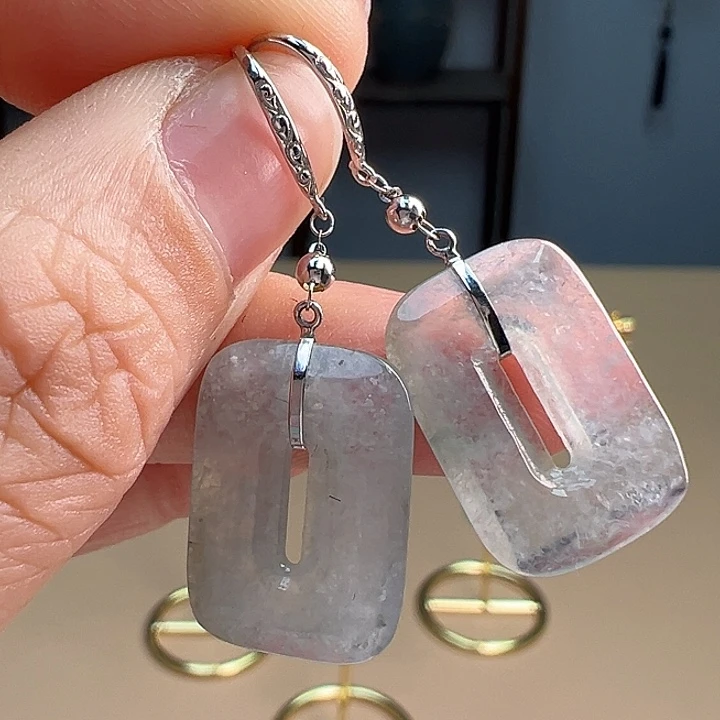 翡翠耳饰18K金镶嵌耳饰