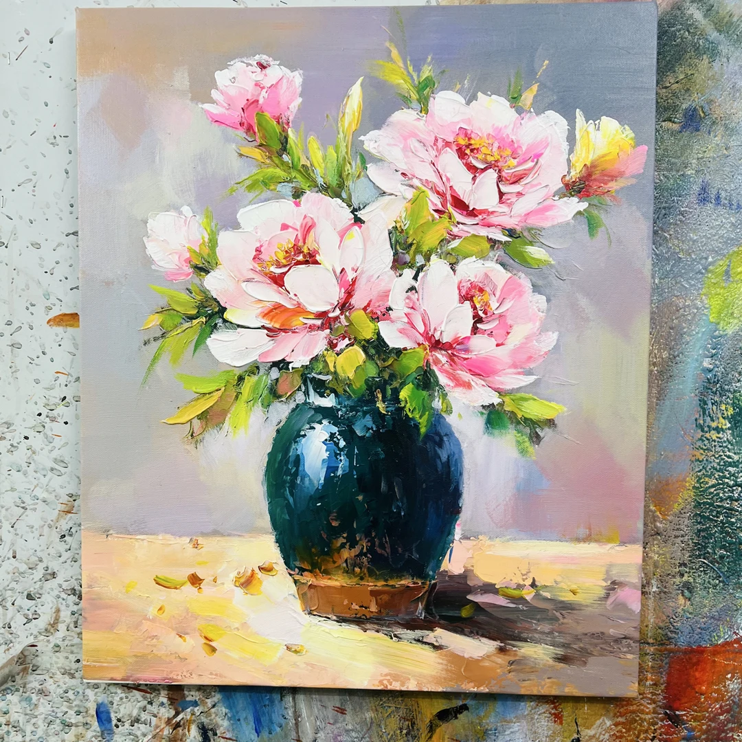 花卉挂画现代装饰画不含内框尺寸50.60cm