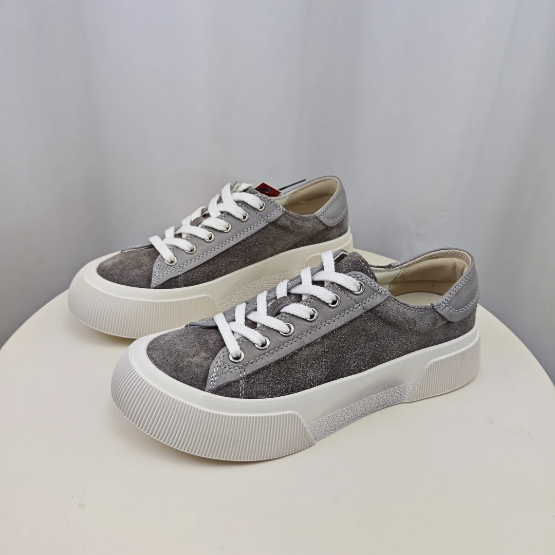 SGIRL TWTW复古厚底头层牛皮休闲板鞋女经典透气做旧百搭运动鞋潮