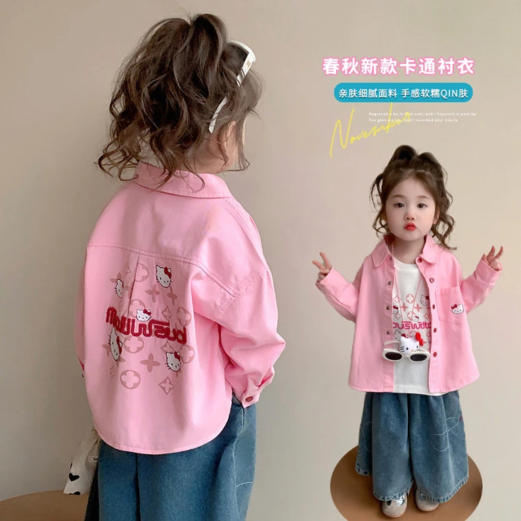 布衬衫-女孩童装儿童女童可爱超萌衣服2025年款秋装儿童秋款韩版