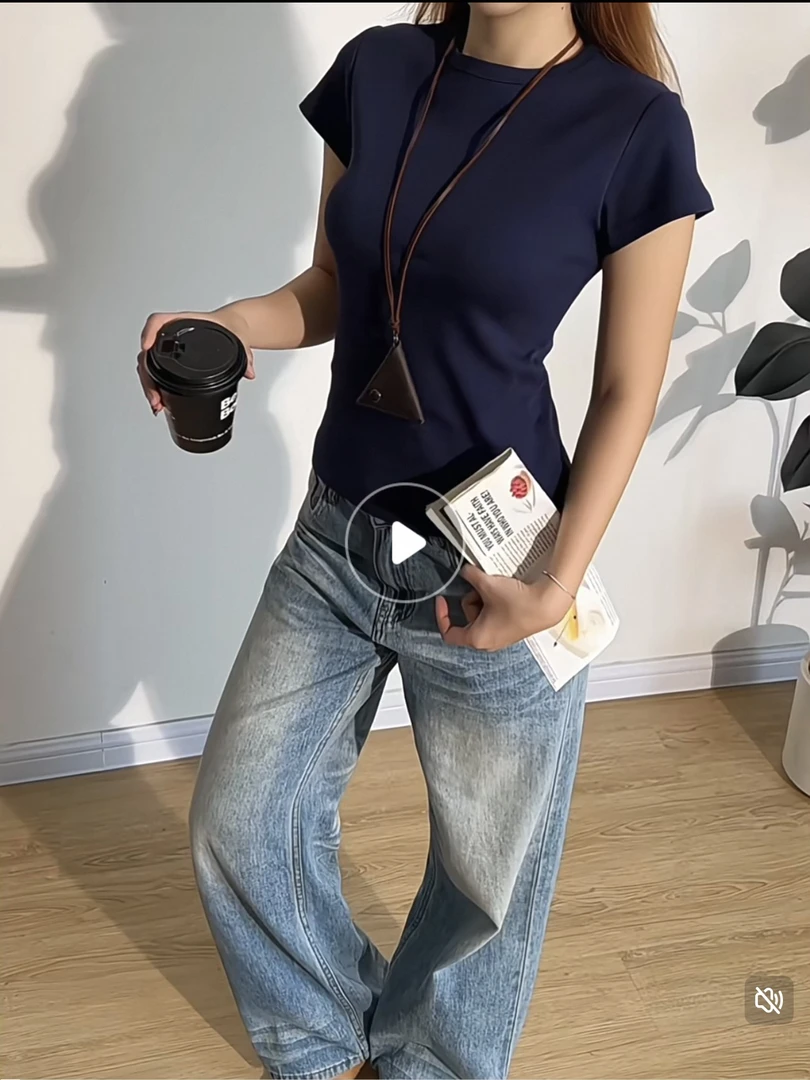 16-6283/小飞袖收腰短袖