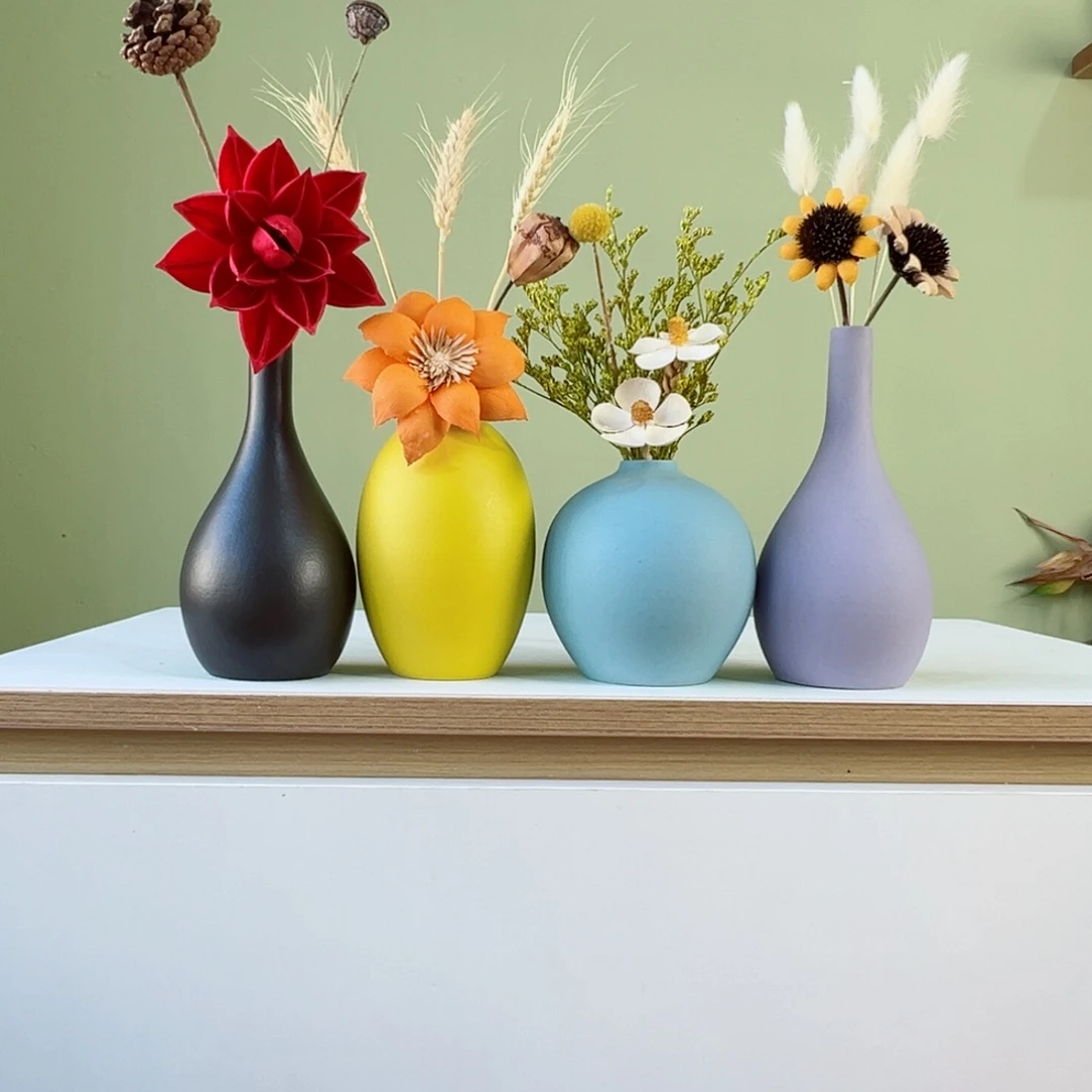 摆件陶瓷花瓶带花高度20-30厘米左右