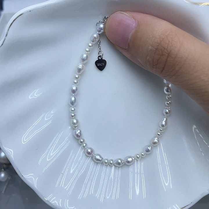 淡水珍珠手绳银S925镶嵌