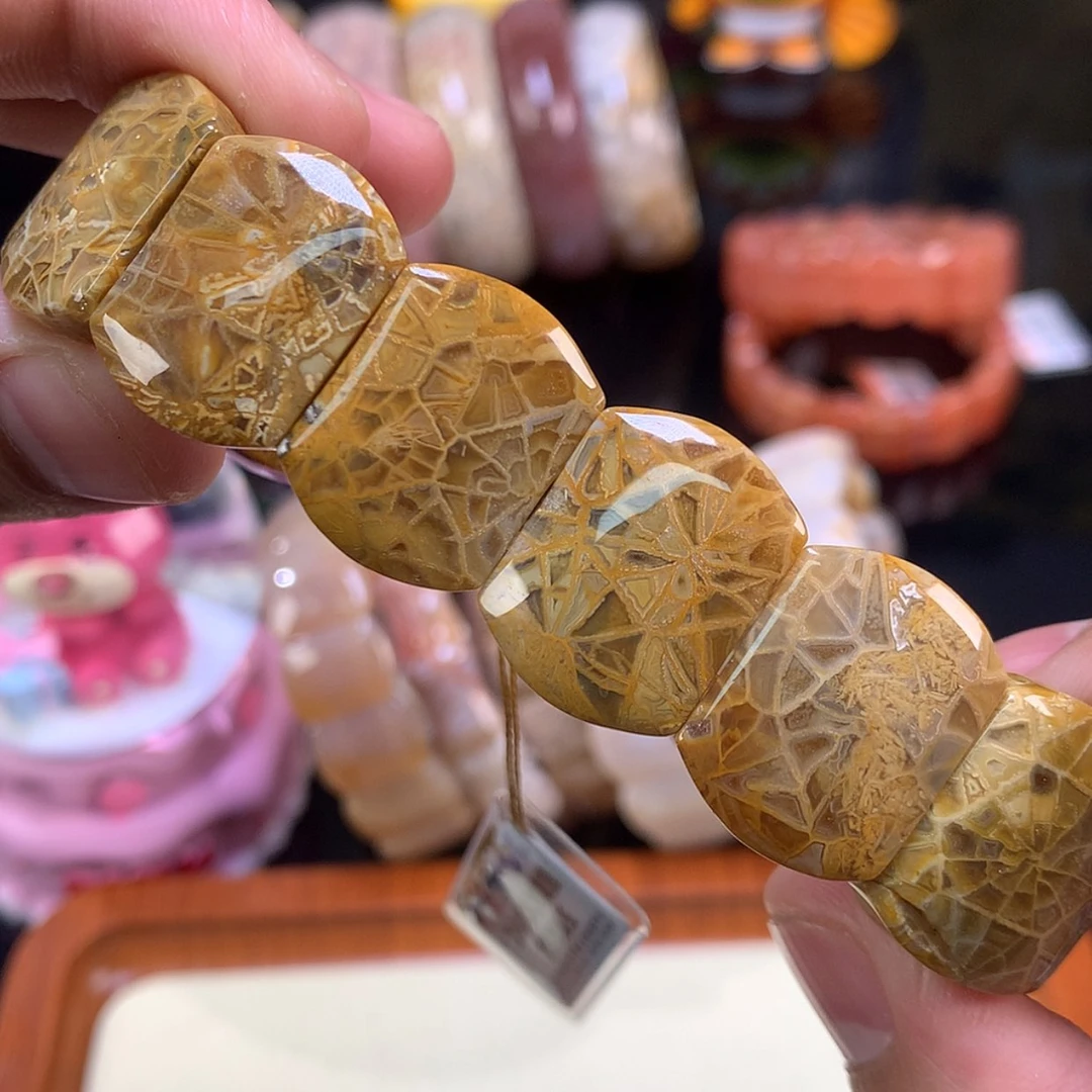 【闪购商品】颈饰未镶嵌硅化珊瑚（珊瑚玉）32号万花筒好漏！