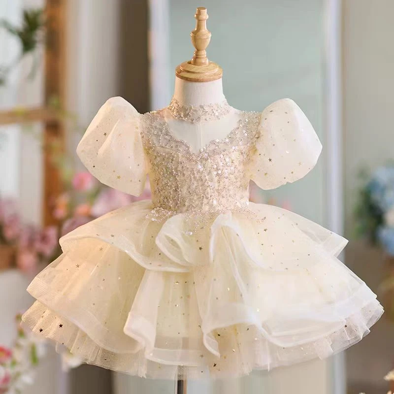 【梦幻星辰】儿童礼服裙洋气女童气质夏季生日花童宴会蓬纱主持走秀