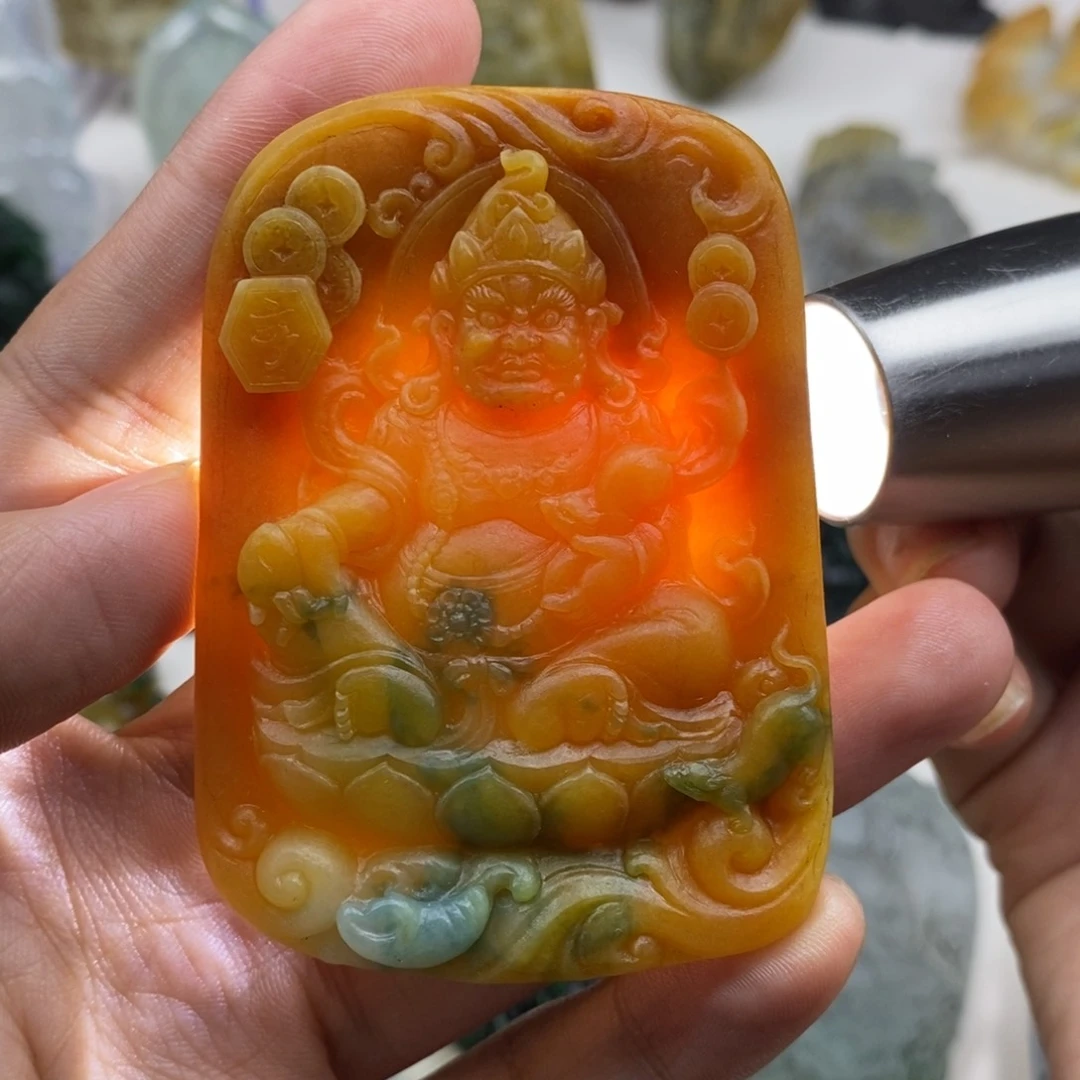 定制翡翠未镶嵌天然翡翠吊坠