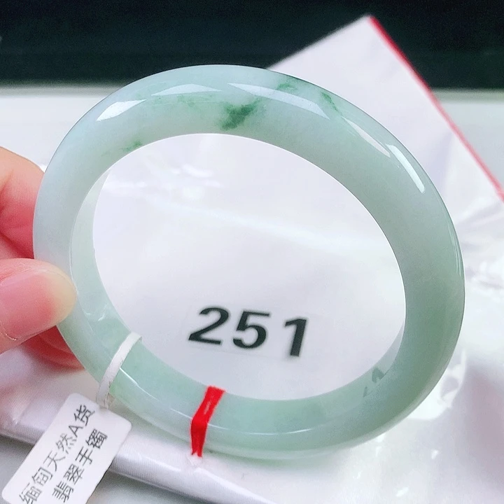 翡翠未镶嵌手镯62圈口251