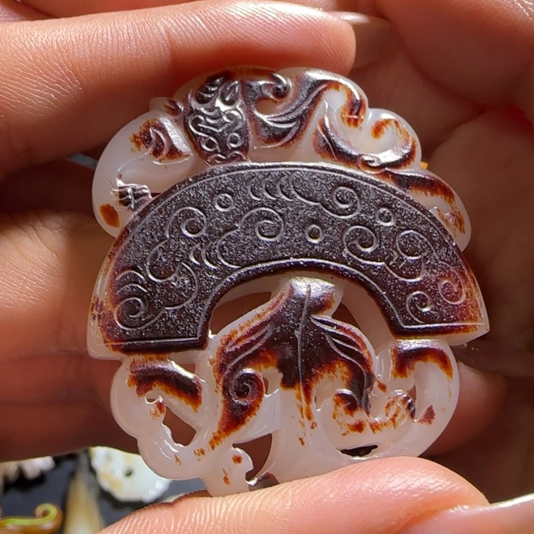 和田玉未镶嵌挂件