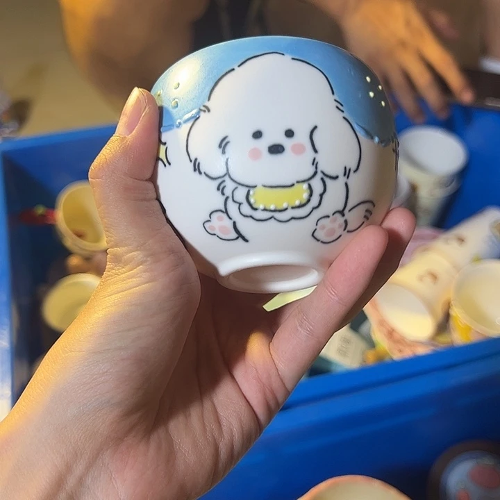 摆件瑕疵景德镇设计师手绘卡通餐具