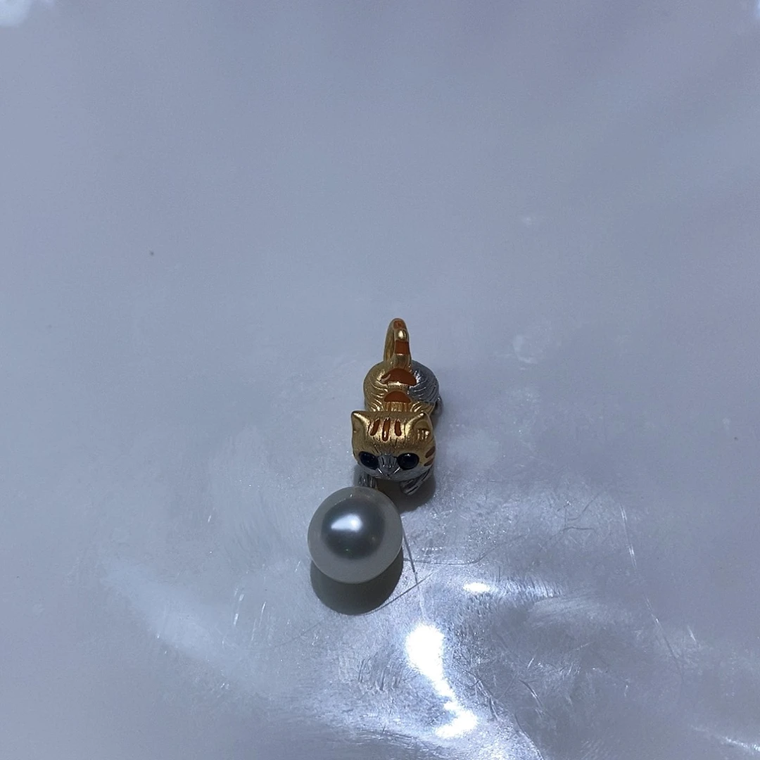 海水珍珠银S925镶嵌颈饰9-10