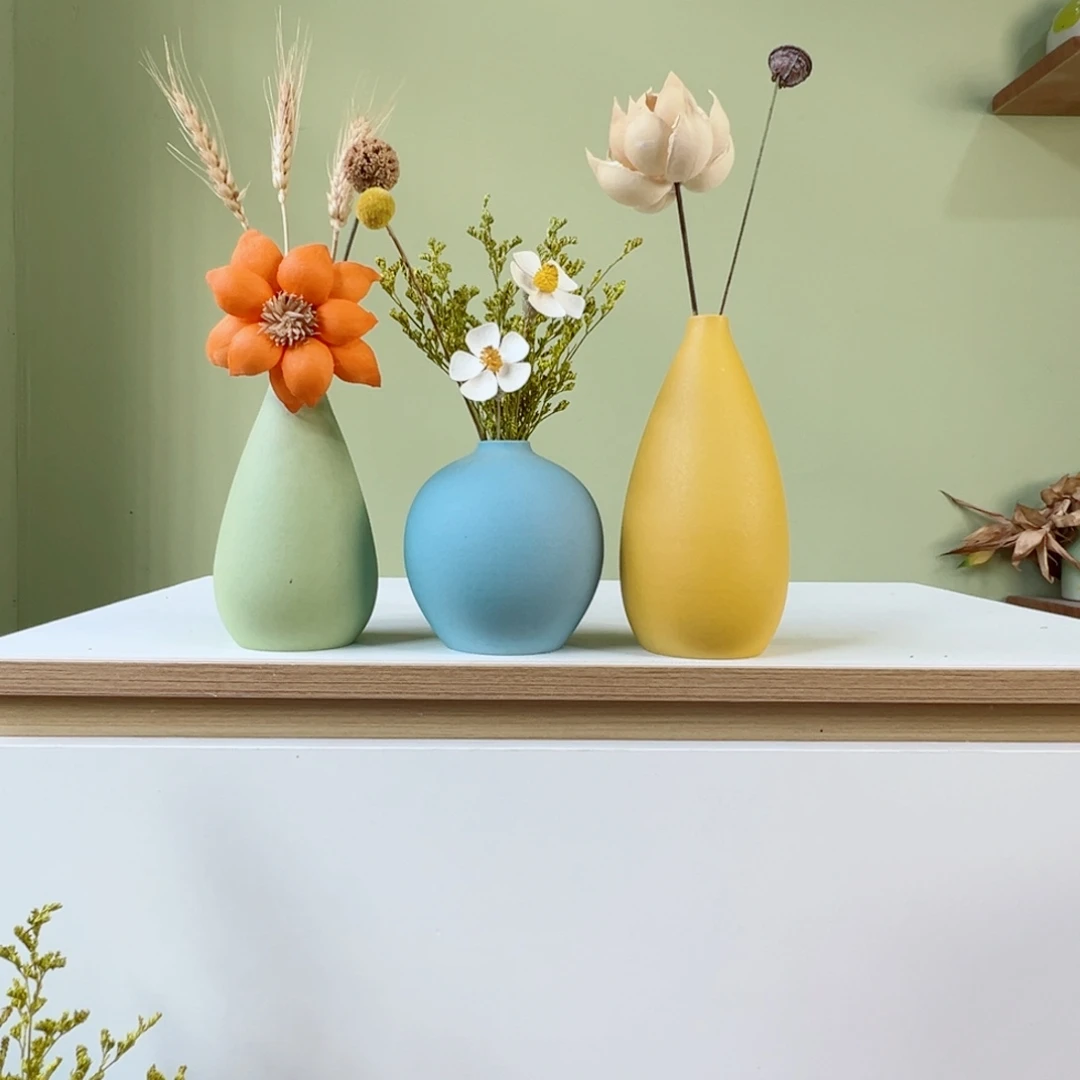 摆件陶瓷花瓶带花高度20-30厘米左右