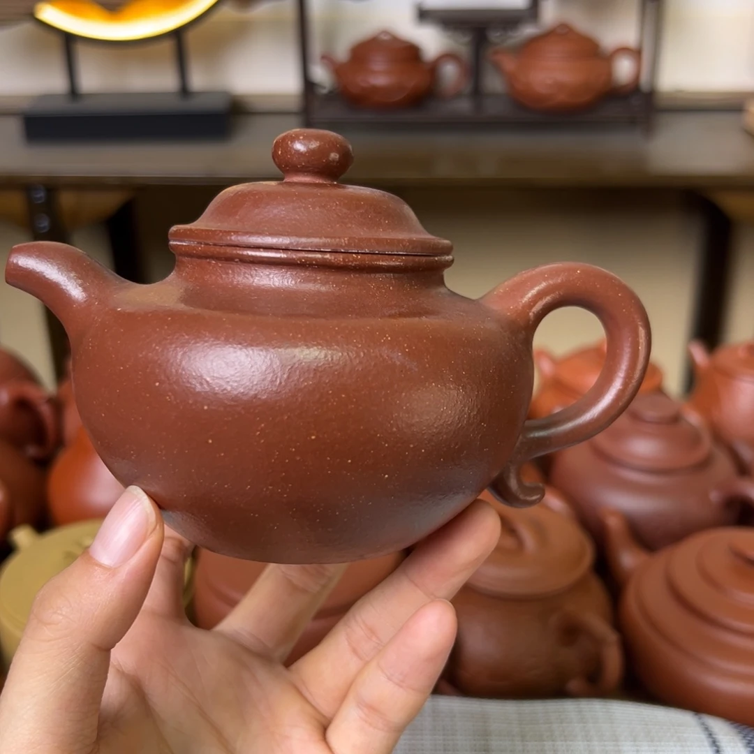 茶壶紫砂紫砂壶莲子壶红降坡270cc