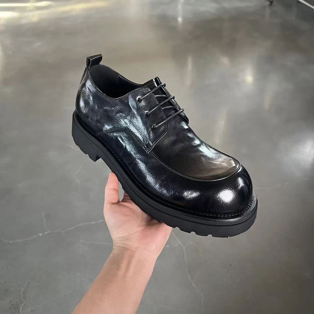 【系带大头单里|现货】广州男士四季厚底增高商务皮鞋休闲鞋05-87