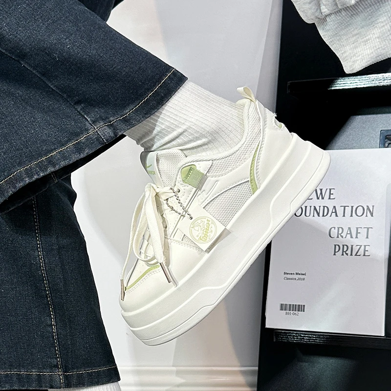 回力厚底增高小白鞋女2025秋季新款学生网面透气百搭运动休闲板鞋