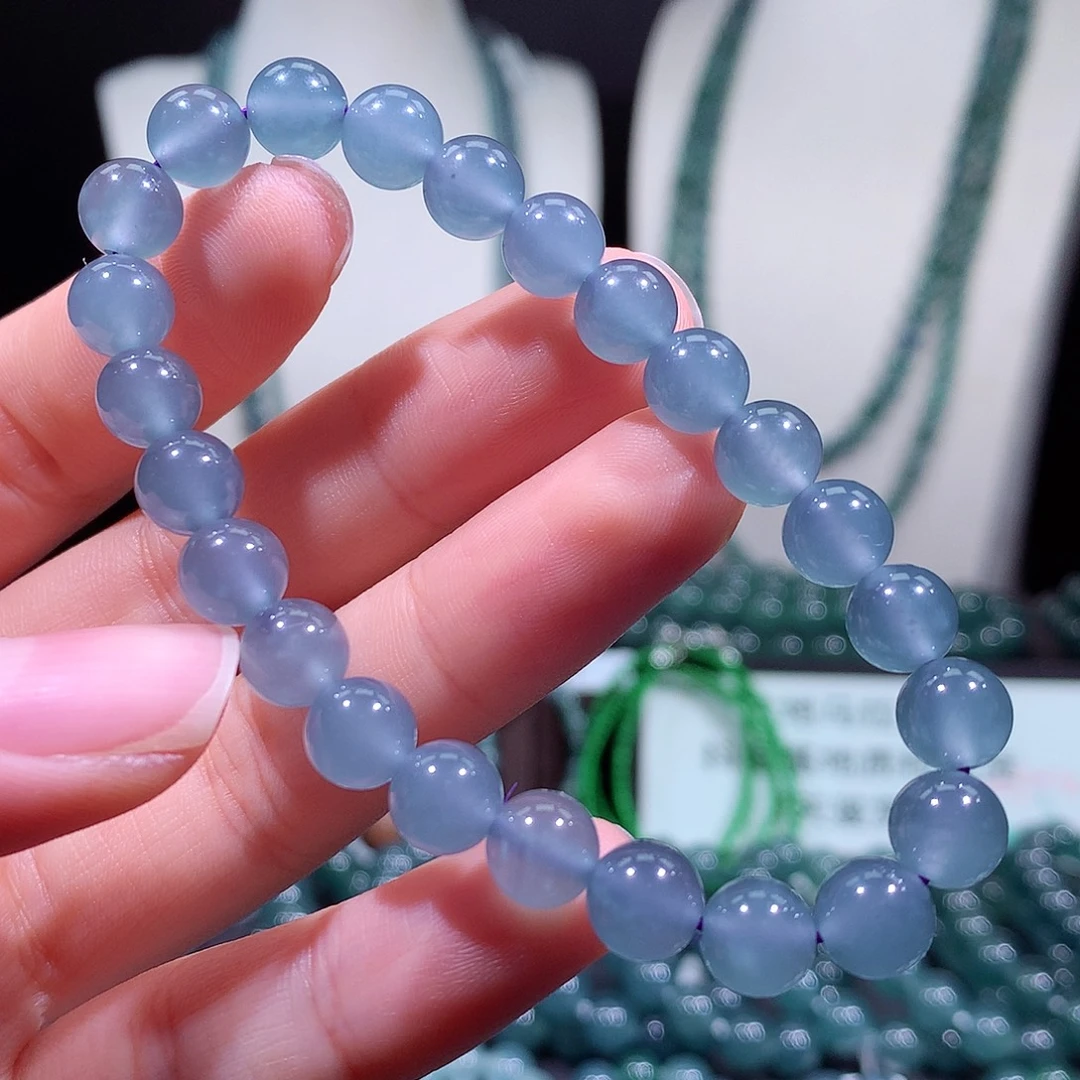 翡翠未镶嵌手链天然a货翡翠手串8