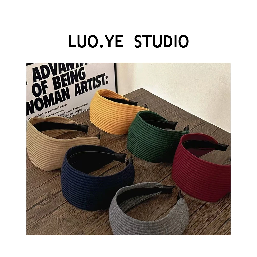 罗爷 · 【浅秋韵歌】韩系针织宽边发箍复古发卡头饰百搭发饰纯色