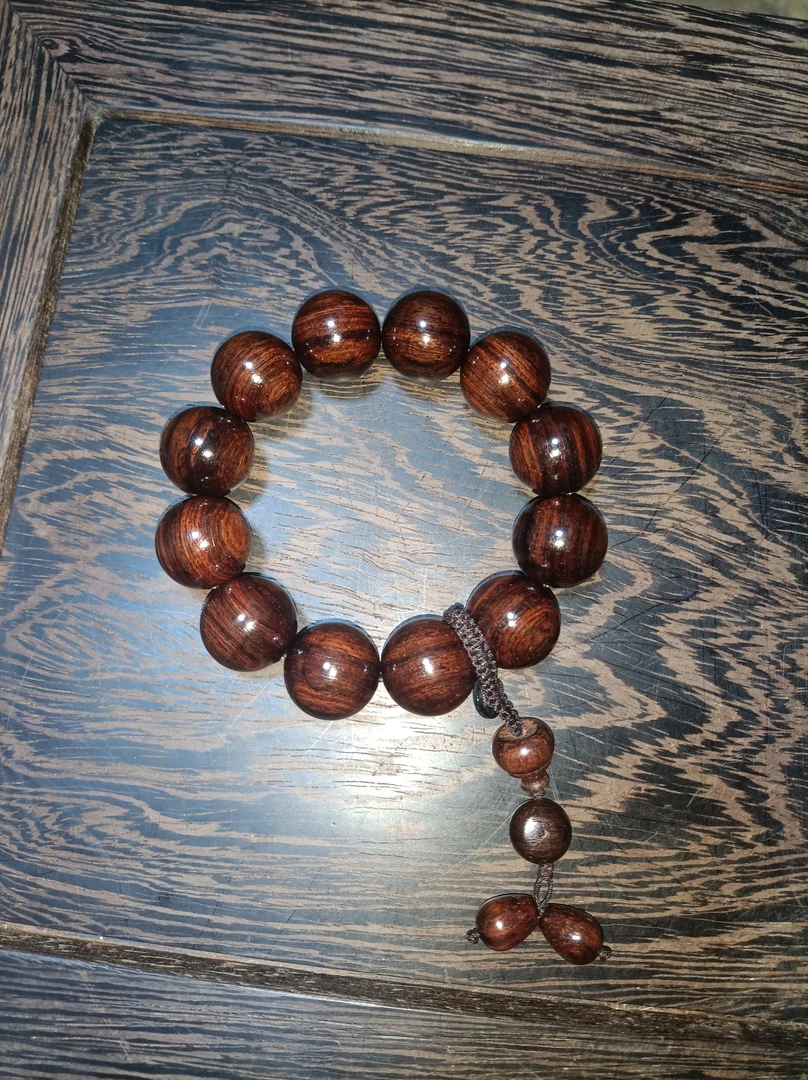 海南黄花梨霸王岭紫油梨沉水老料帝王紫20手串降香浓郁油性密度好