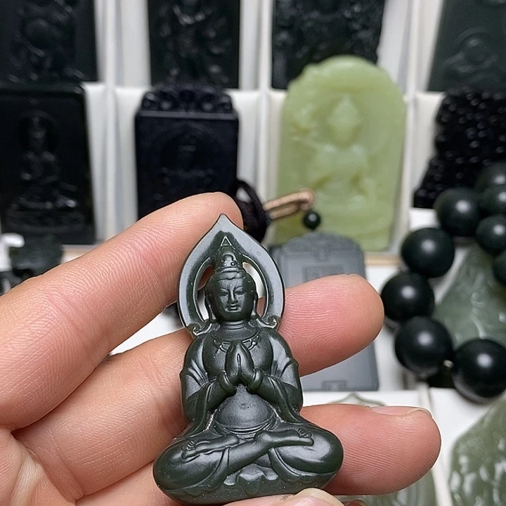 和田玉（青玉）未镶嵌颈饰