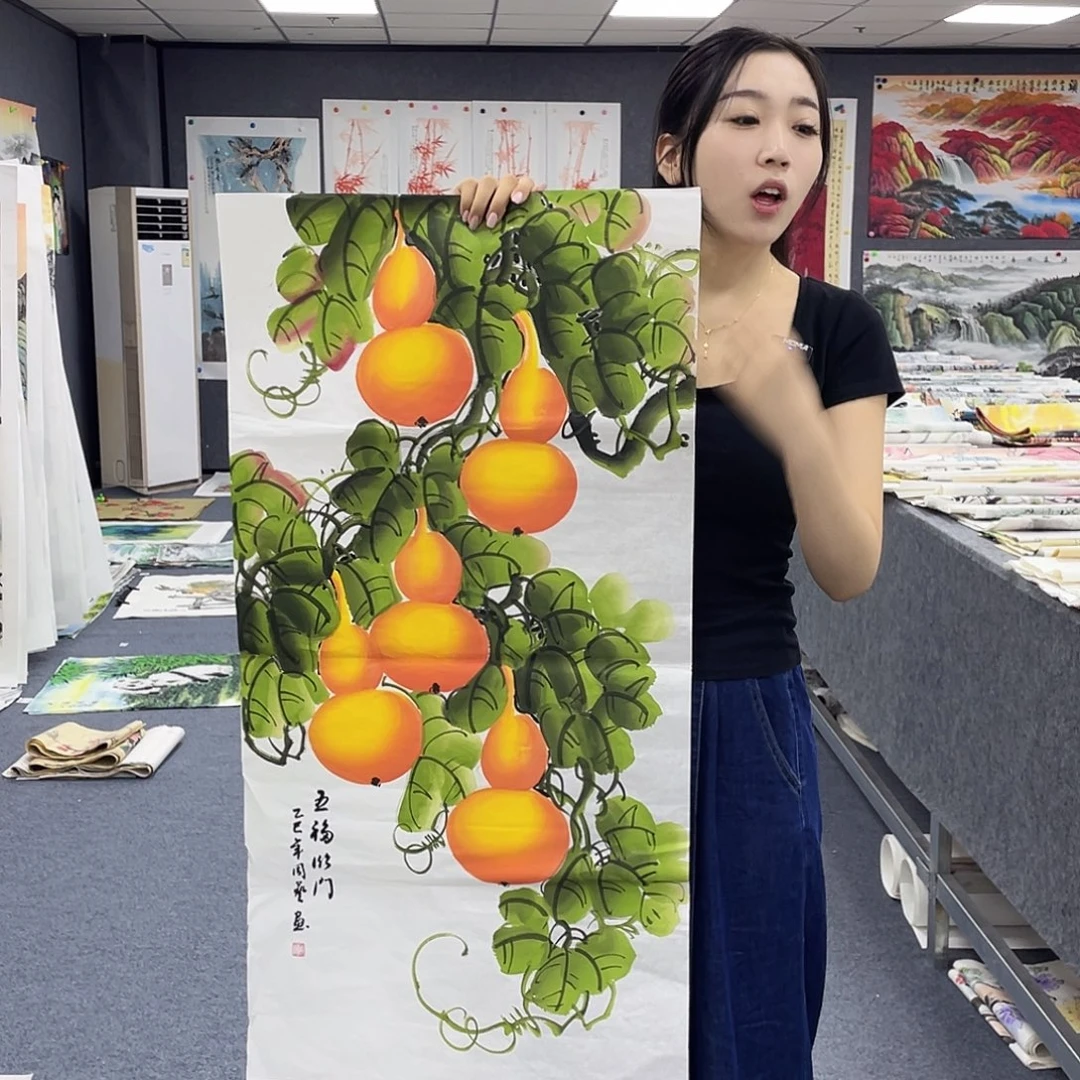 国画作品小姐姐放漏…